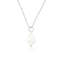 Zilveren Ketting met White Aventurine Peervormige Hanger