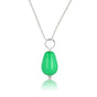 Zilveren Ketting met Chrysoprase Peervormige Hanger