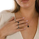 Zilveren Ketting met Onyx Peervormige Hanger