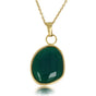 Gouden Ketting met Green Agate Hanger - Unieke Edelsteen