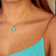 Gouden Ketting met Amazonite Hanger - Unieke Edelsteen