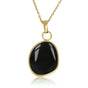 Gouden ketting met Onyx hanger - Unieke edelsteen combinatie