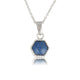 Zilveren Ketting met Blue Aventurine Zeshoek Hanger