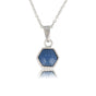 Zilveren Ketting met Blue Aventurine Zeshoek Hanger