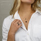 Gouden ketting met ronde Onyx edelsteen