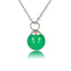 Zilveren Ketting met Ronde Green Agate Edelsteen