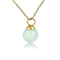 Gouden ketting met ronde Amazonite edelsteen