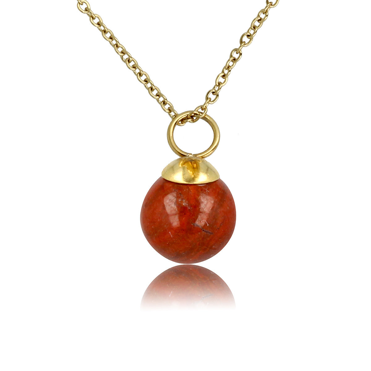 Gouden ketting met Aventurine edelsteen hanger