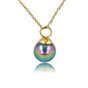 Gouden ketting met zwarte parel balletje