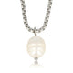 Silver Link Chain with Freshwater Pearl