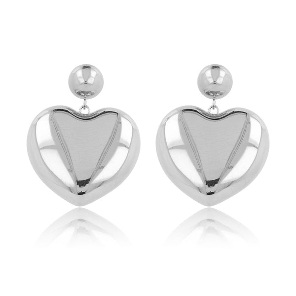 Hartvormige Zilveren Oorstekers 12mm - Liefdevolle Elegantie - My Bendel