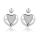 Hartvormige Zilveren Oorstekers 12mm - Liefdevolle Elegantie - My Bendel