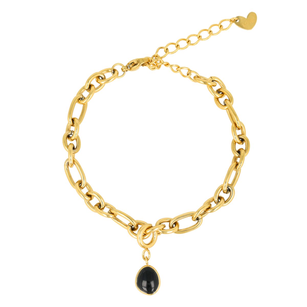 Armband met Onyx - Geboortesteen December