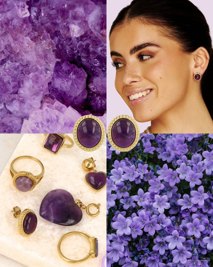 Let yourself be enchanted by the deep purple color of Amethyst – a stone that stands for calm, balance, and clarity.⁠
Our jewelry with Amethyst is more than just beautiful to look at: they carry a meaning you can wear with you every day.⁠
⁠
Remind yourself to pause, breathe, and shine — from the inside and the outside 💜⁠
⁠
#mybendel #amethyst #gemstonejewelry #goldenjewelry #calmandbalance #gemstonelove #spiritualfashion #jewelrywithastory⁠