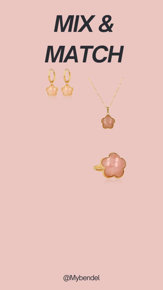 Rose Quartz in onze allernieuwste bloemen sieraden. ⁠
.⁠
.⁠
.⁠
#Mybendel #sieraden #jewelry #rosequartz #gemstones