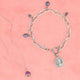Schmuckset Silber mit schwarzen Perlen