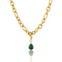 Necklace with Green Agate - Birthstone May