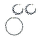 Schmuckset schwarze Perlen - Silber