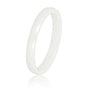 Keramieken ring 3mm - facet geslepen - wit - hypoallergeen - My Bendel