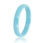 Keramieken ring blauw 3mm - facet geslepen - hypoallergeen - My Bendel
