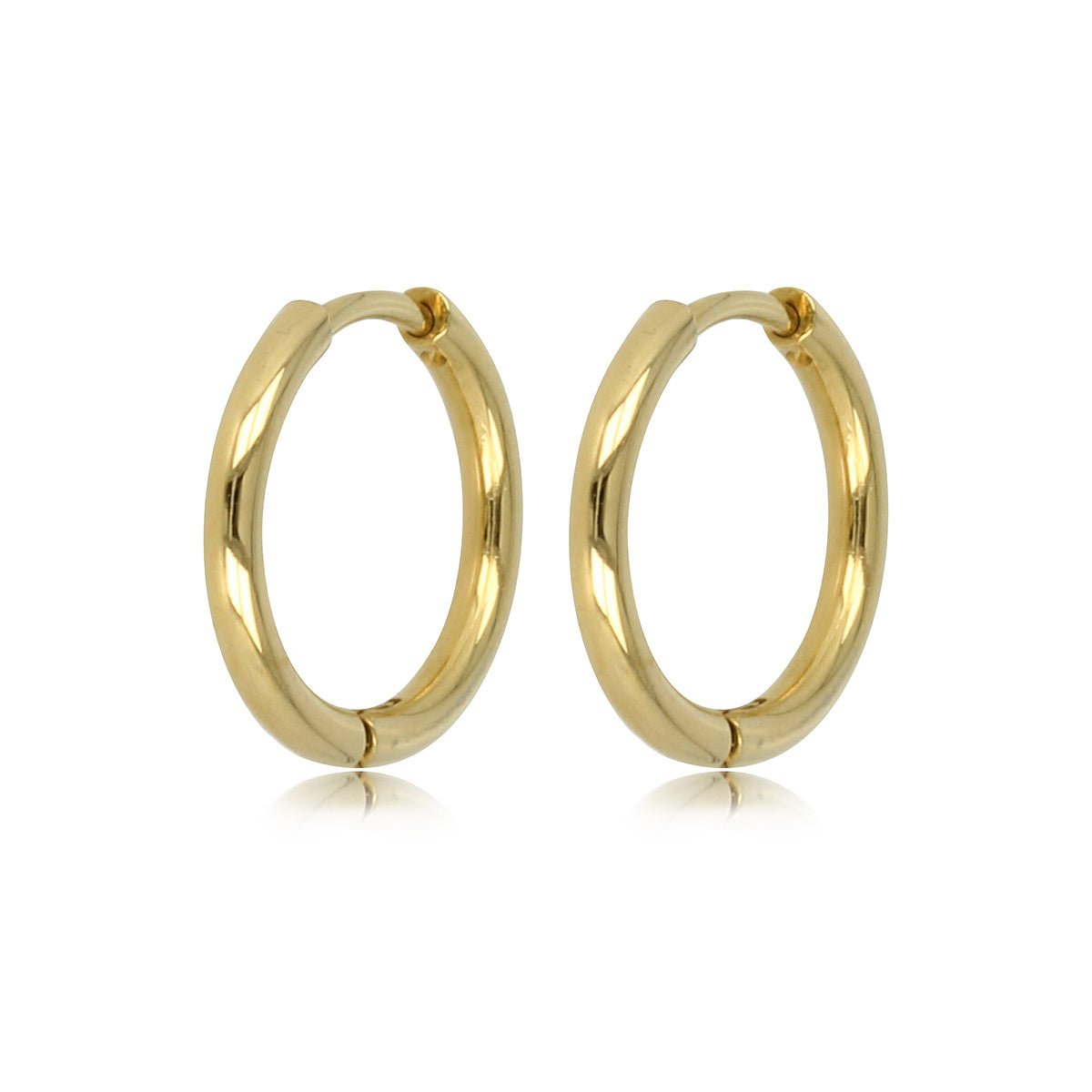 Klassieke gladde gouden oorring van 18x2 mm - My Bendel