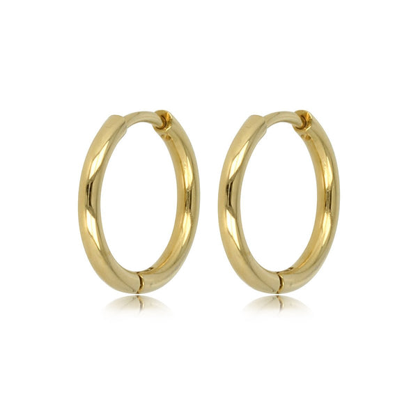 Klassieke gladde gouden oorring van 18x2 mm - My Bendel