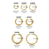 Klassieke gladde gouden oorring van 20x3 mm - My Bendel