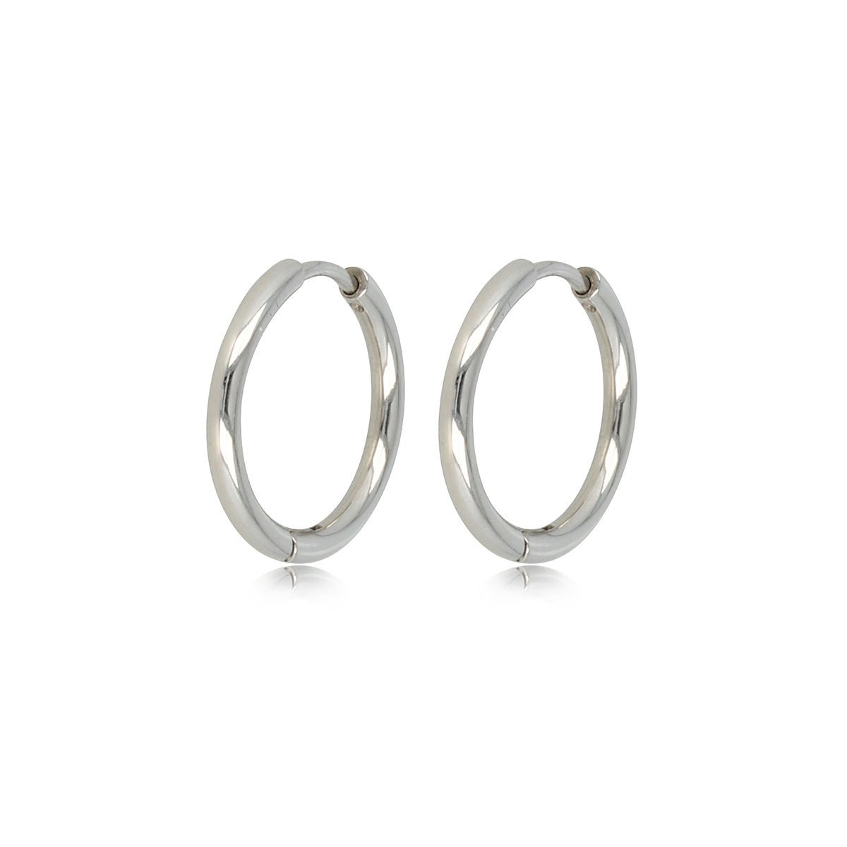 Klassieke gladde zilveren oorring van 16x2 mm - My Bendel