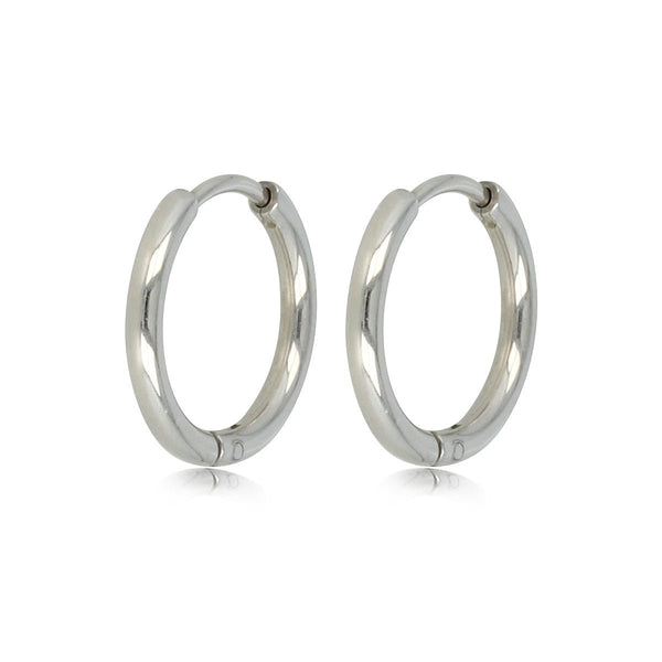 Klassieke gladde zilveren oorring van 18x2 mm - My Bendel