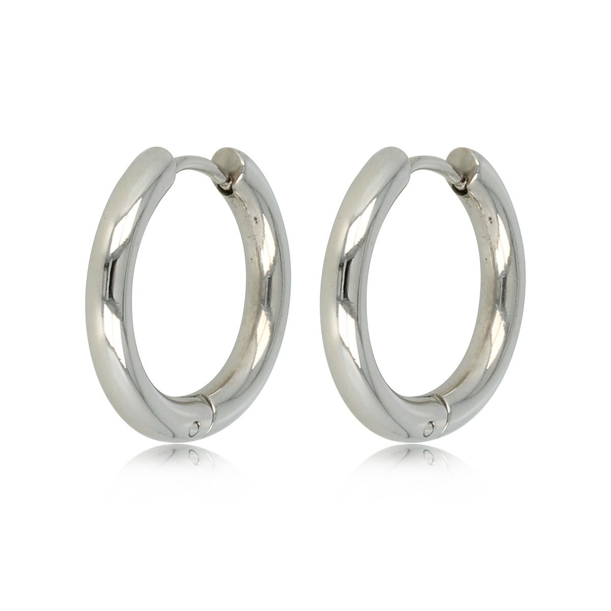 Klassieke gladde zilveren oorring van 20x3 mm - My Bendel