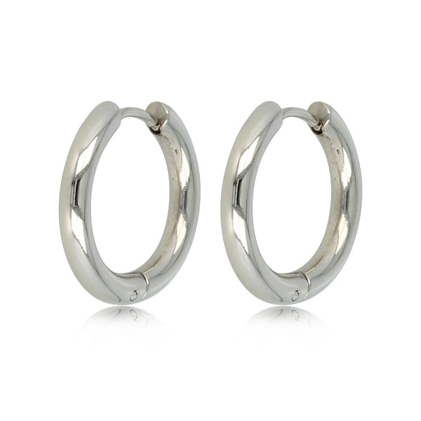 Klassieke gladde zilveren oorring van 20x3 mm - My Bendel