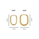 Leicht kombinierbarer breiter goldener Ohrring 20x2,5 mm