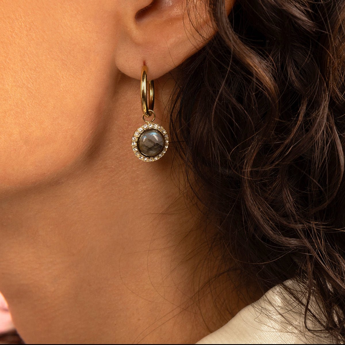 Labradorite Oorbellen – Mystiek in Goud - My Bendel