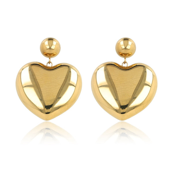 Liefdevolle Gouden Hart Oorstekers 12mm - My Bendel