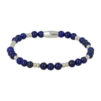 Luxe Lapis Lazuli Armband van stainless steel