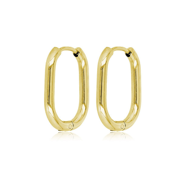 Makkelijk te combineren brede gouden oorring 20x2,5 mm - My Bendel