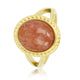Goldener Vintage-Ring - Beerquarz Edelstein - Innere Kraft
