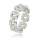 Breiter geflochtener Edelstahldamenring - Elegant silber