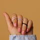 Unbreakable pink ceramic ring - 2 mm narrow