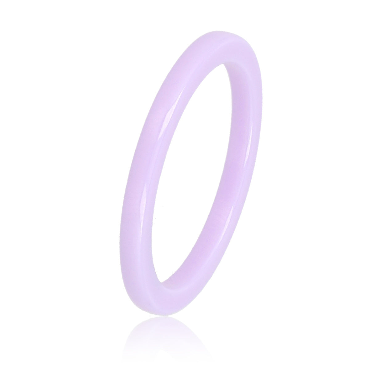 Unbreakable lilac ceramic ring - 2 mm - hypoallergenic