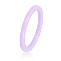 Unbreakable lilac ceramic ring - 2 mm - hypoallergenic