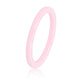 Unbreakable pink ceramic ring - 2 mm narrow