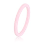 Unbreakable pink ceramic ring - 2 mm narrow