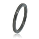Onbreekbare smalle zwarte keramieken ring - 2 mm