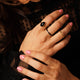 Gold ring - open heart pattern - hypoallergenic