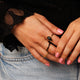 Onbreekbare smalle zwarte keramieken ring - 2 mm