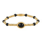 Goldenes Armband mit Onyxperlen - Stilvoll & Schützend