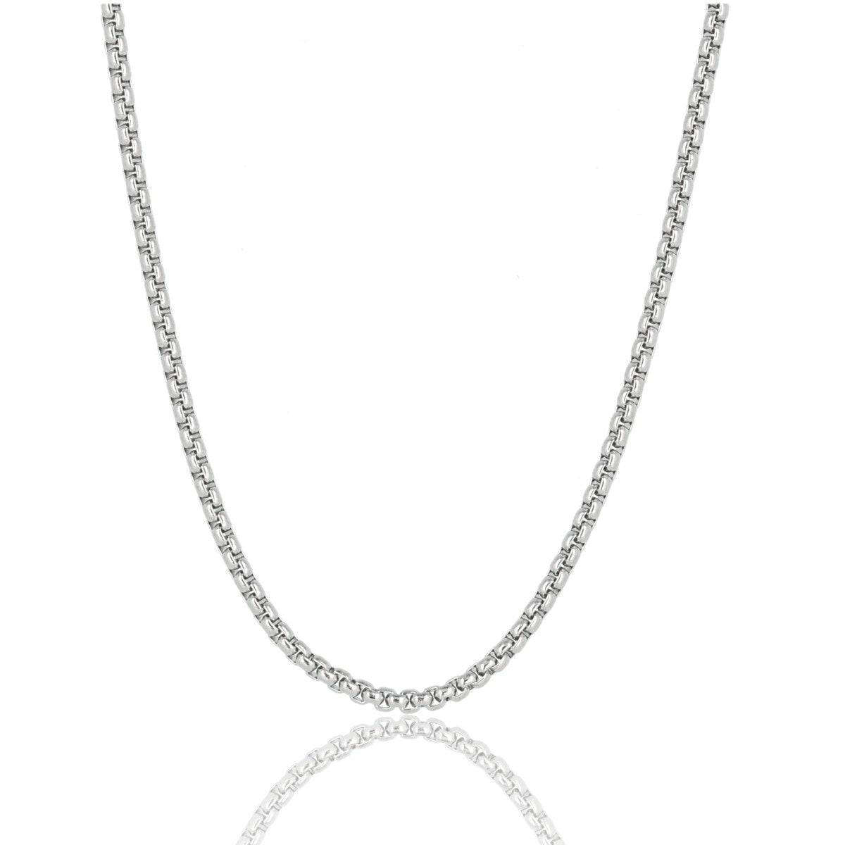 Silver Luxury Box Necklace 470mm stainless steel