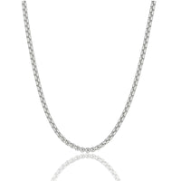 Silver Luxury Box Necklace 470mm stainless steel