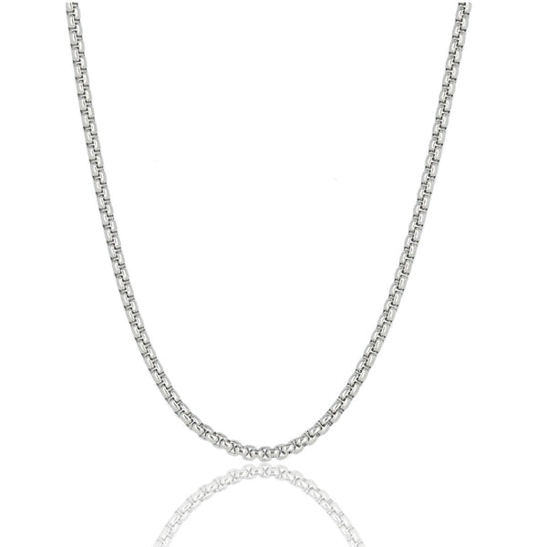 Zilveren Luxe Box ketting 470mm stainless steel